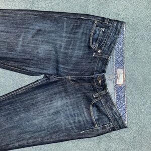 PAIGE Women's Dark Blue Boot Cut Jeans